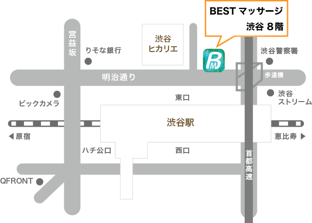 渋谷駅近隣マップ