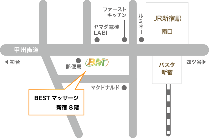 新宿駅近隣マップ