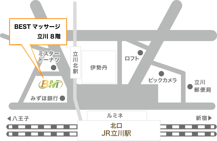 立川駅近隣マップ
